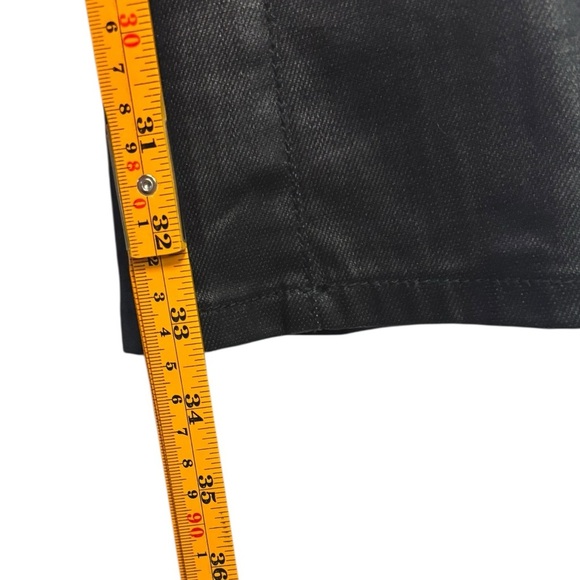 Y2K Frankle B. Black Coated Low Rise Jeans Size 26 - Picture 14 of 14